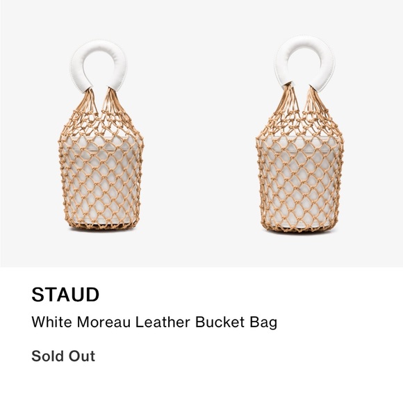 Gorgeous STAUD white Moreau leather bucket bag - Picture 4 of 16